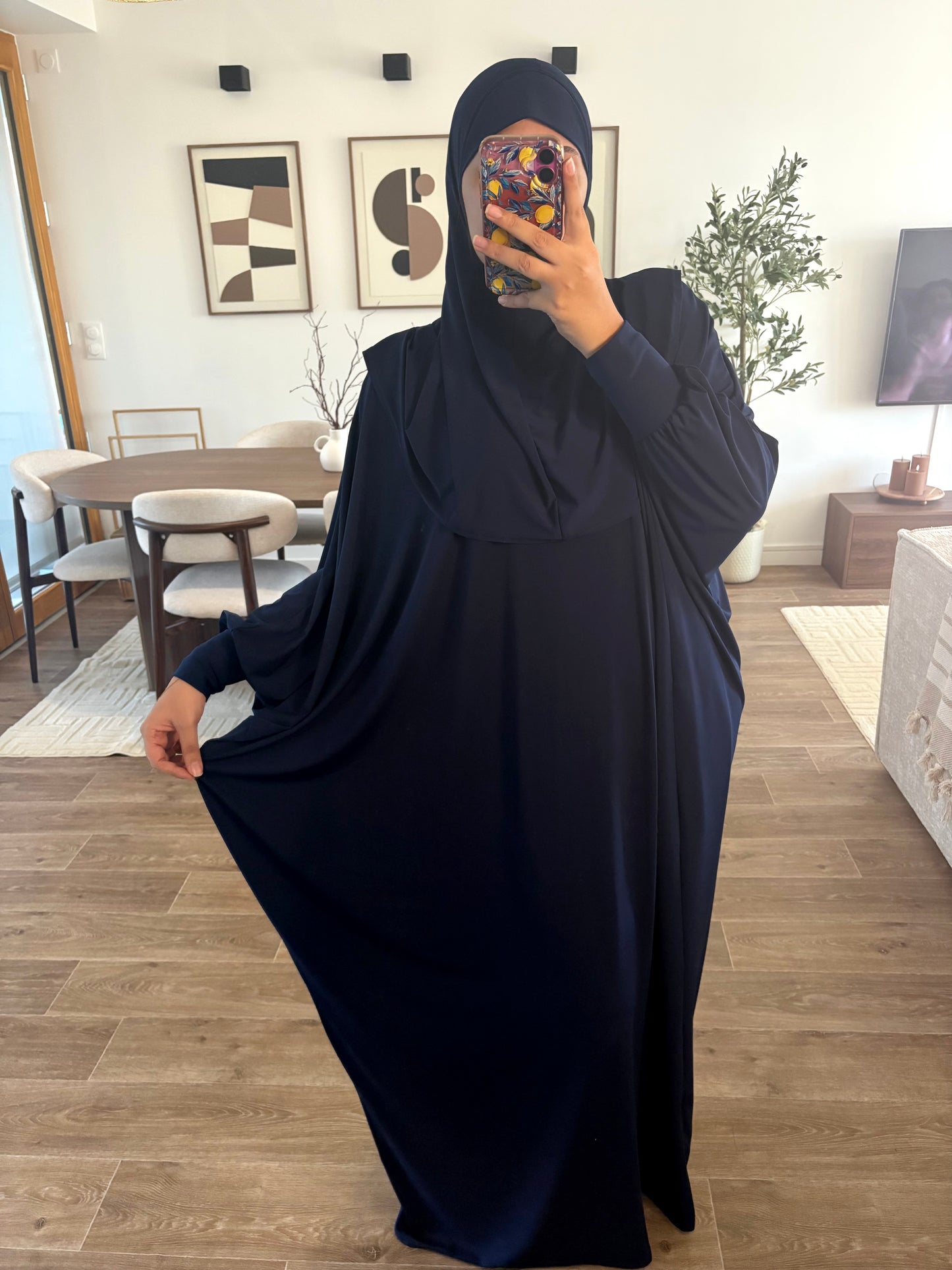 Abaya cagoule intégrée (6 couleurs)
