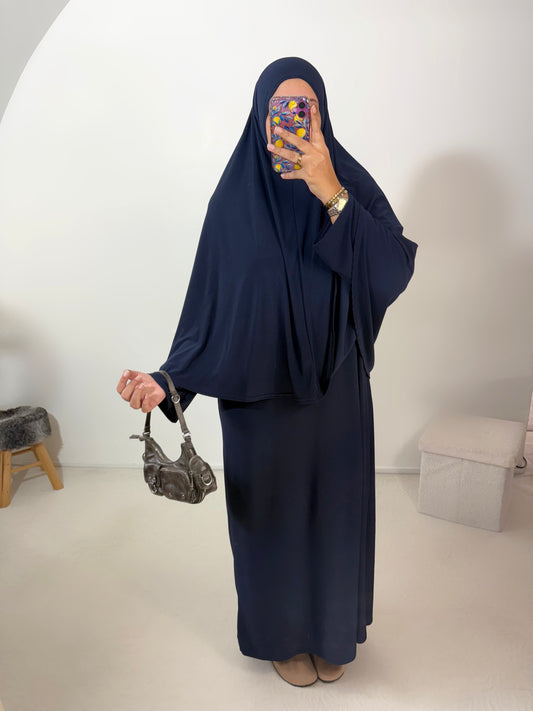 Set en jersey premium de luxe (Abaya + Khimar)