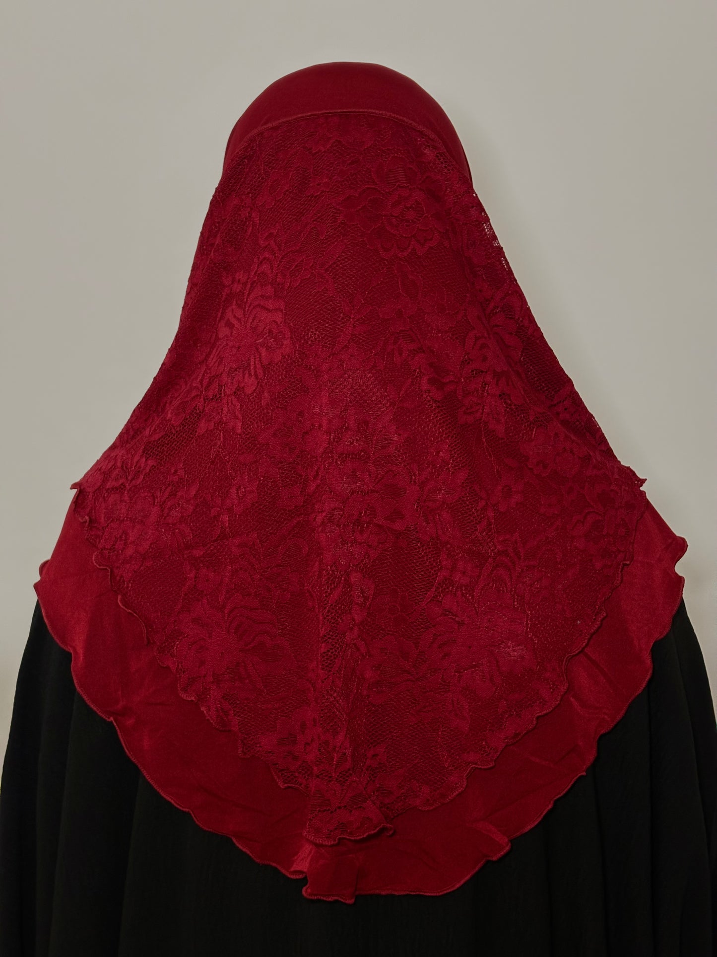 Hijab à enfiler à dentelle