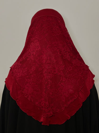 Hijab à enfiler à dentelle