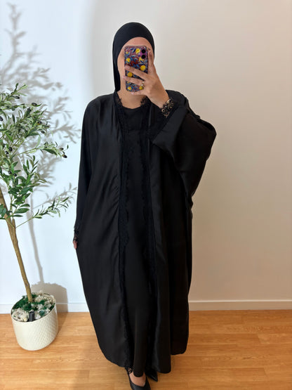 Ensemble sous robe + Kimono dentelle (3 couleurs)