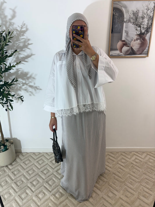 Jupe + hijab carré en jazz