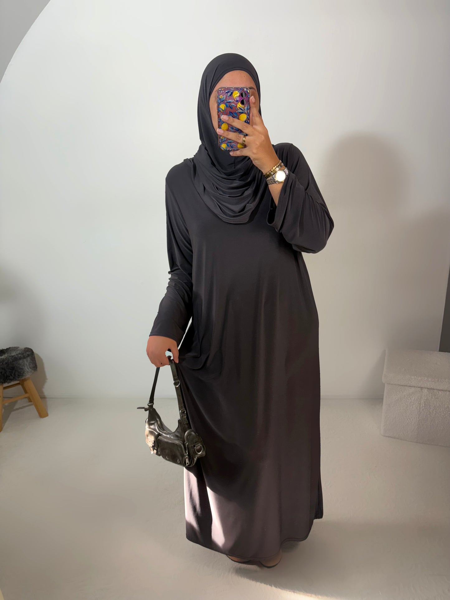 Set en jersey premium de luxe (Abaya + Khimar)