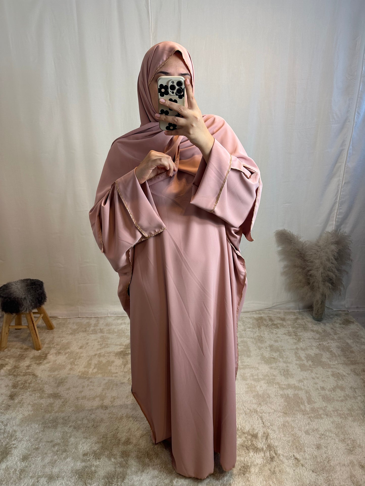 Abaya « Sarah » voile intégré soie de medine