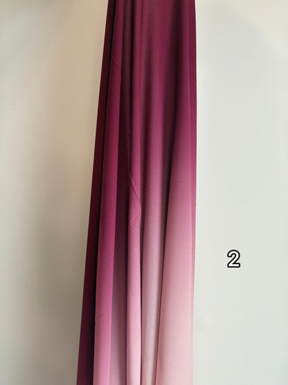 Hijab Jersey plume bicolore
