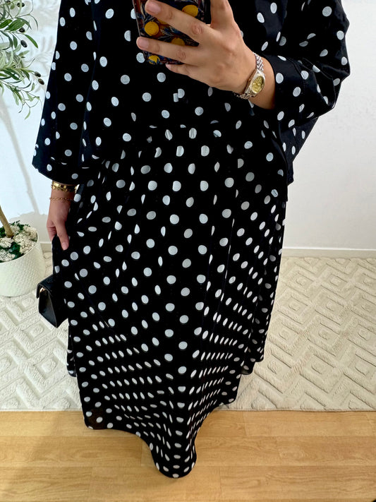 Jupe à pois en mousseline doublé