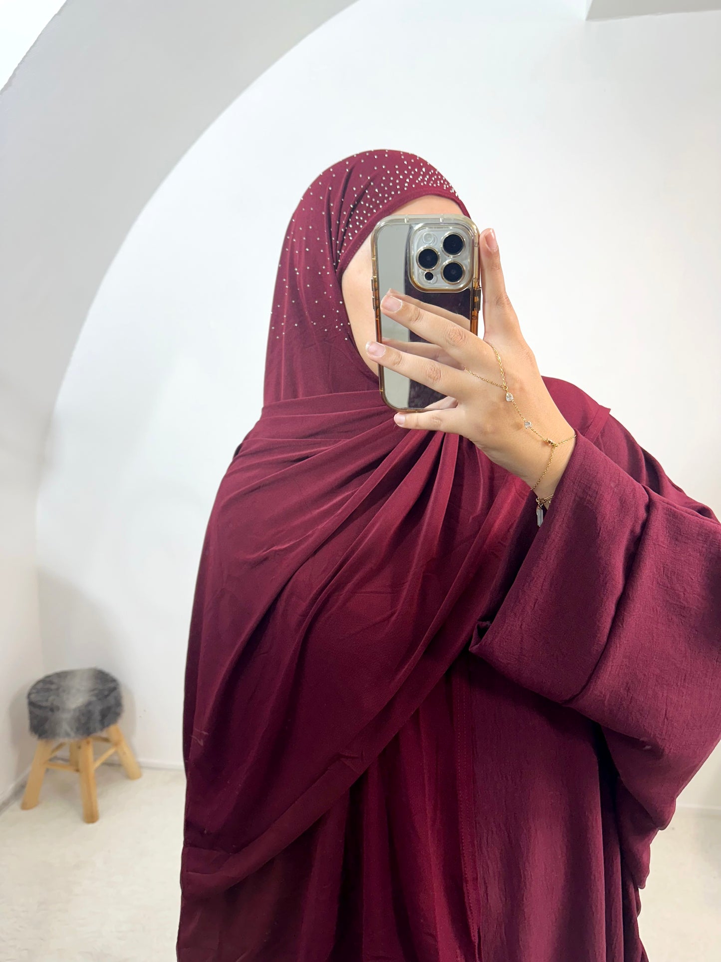 Hijab à enfiler strass