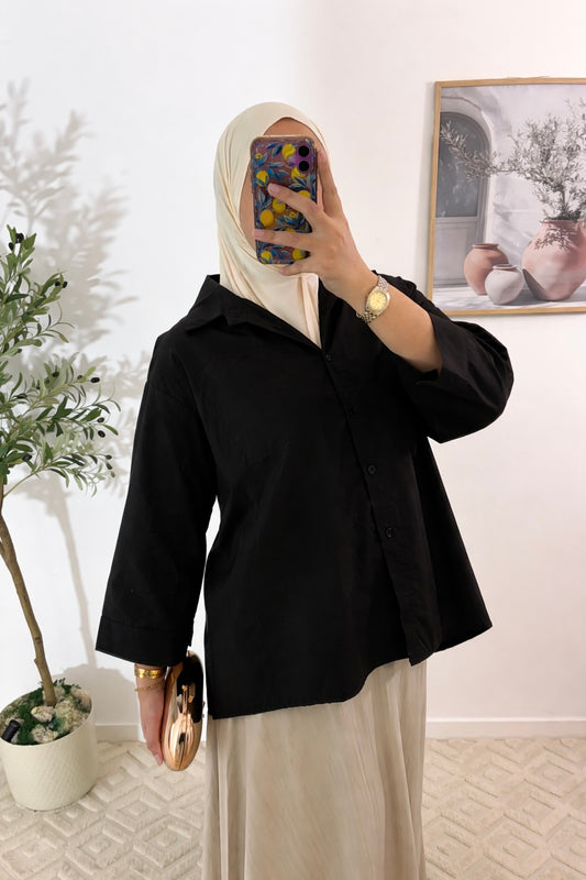 Chemise oversize en popeline