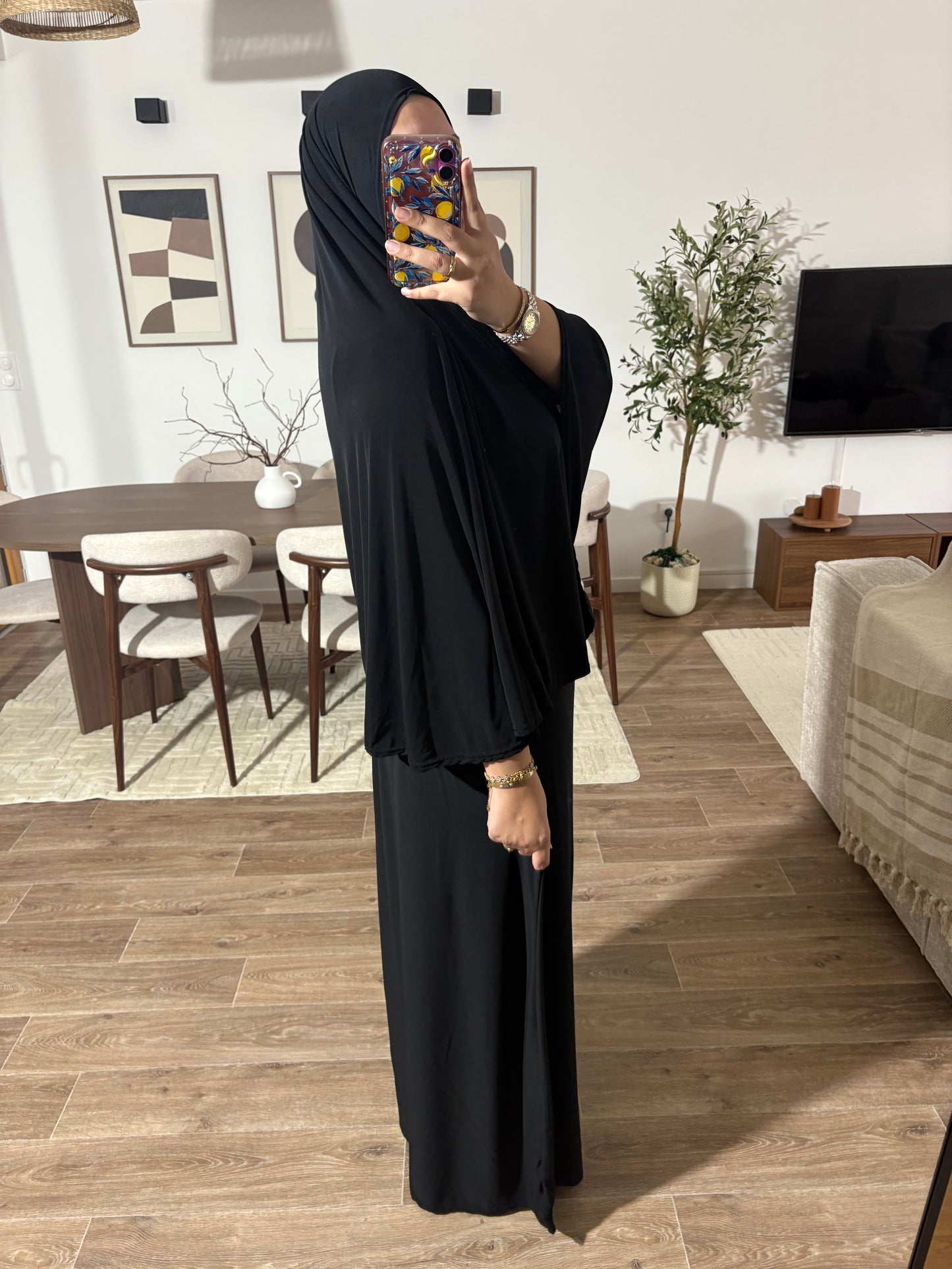 Khimar à enfiler + jupe