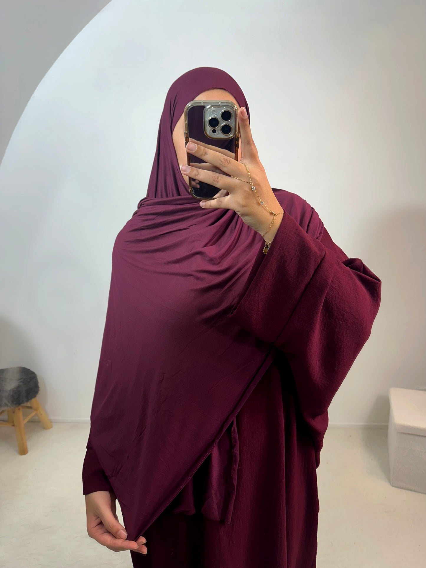 Hijab à enfiler Jersey long