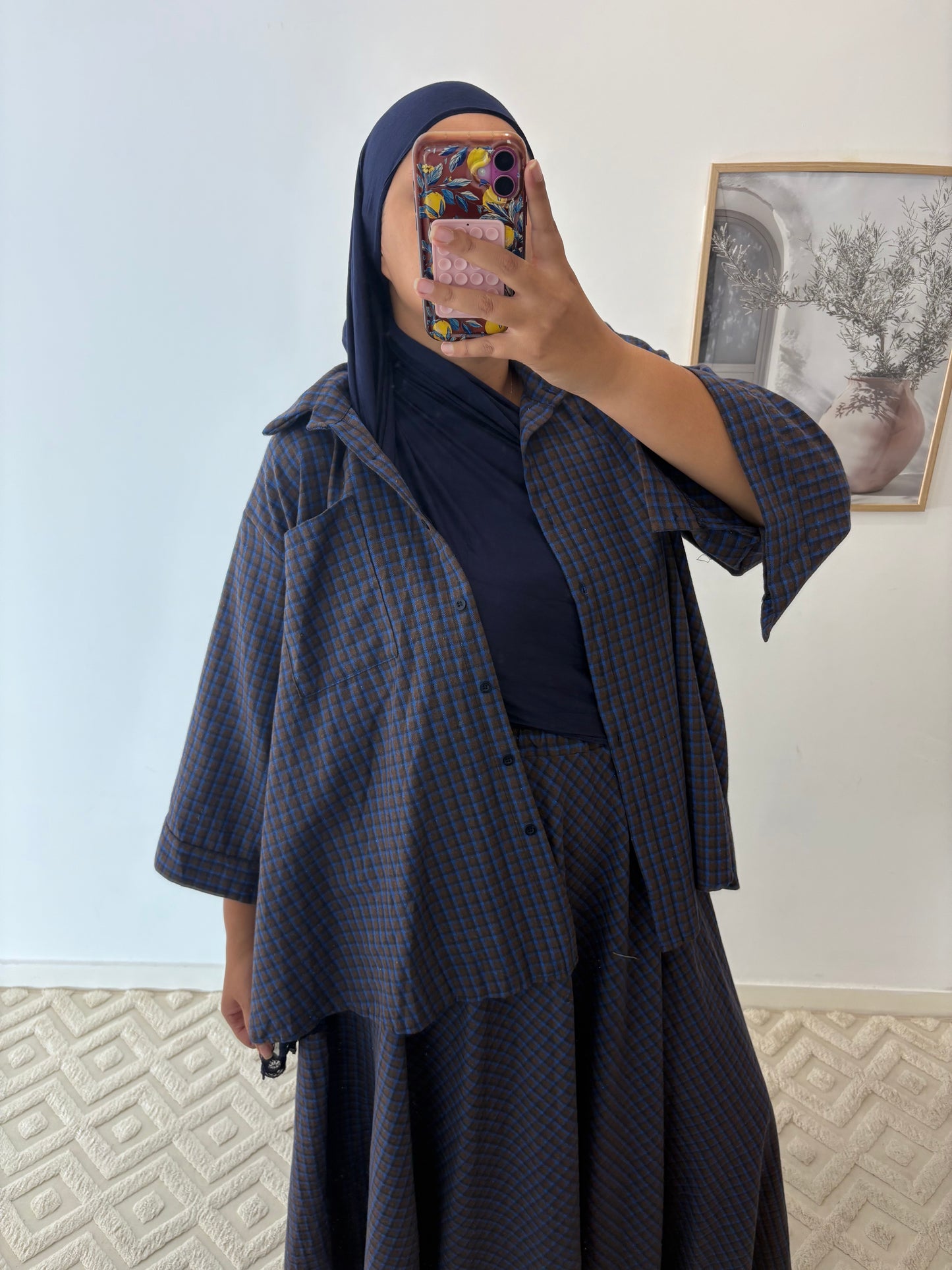 Chemise épaisse petits carreaux