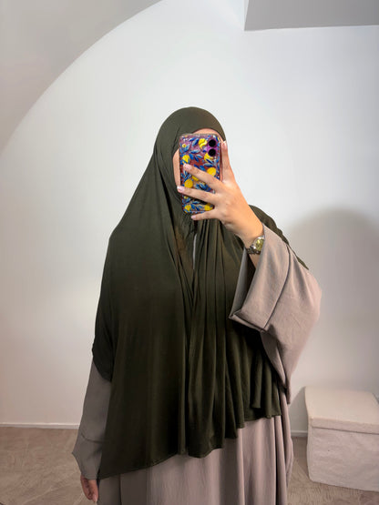 Hijab modal coton AIMANT avec bonnet intégré