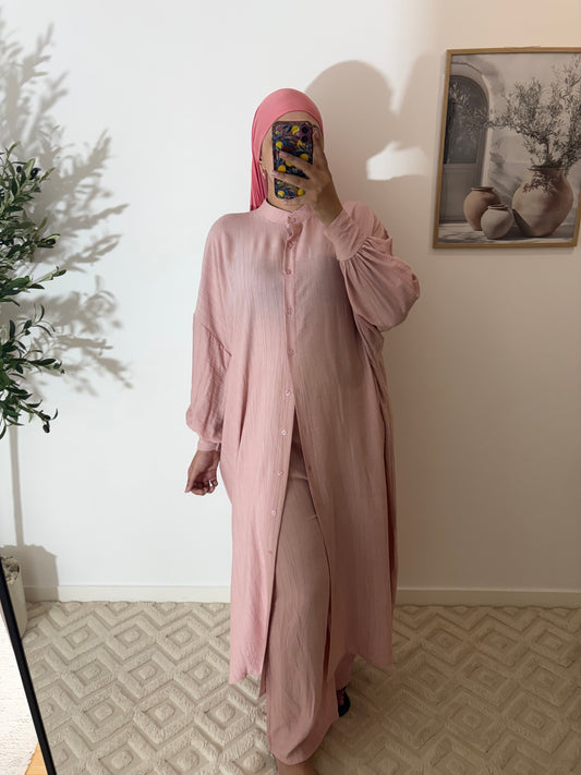 Ensemble Chemise effet lin