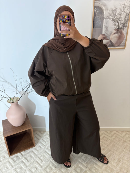 Pantalon effet kway