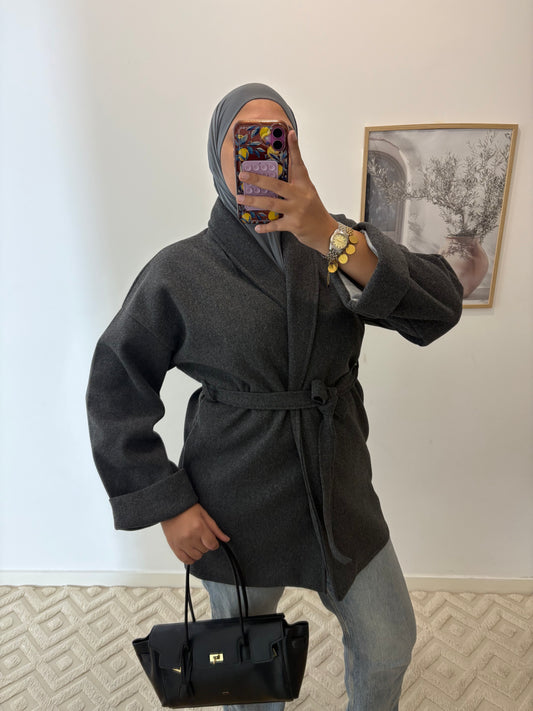 Manteau kimono mi-long