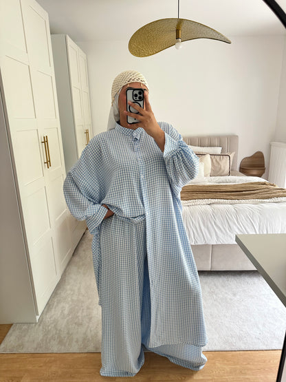 Ensemble Chemise longue + pantalon large