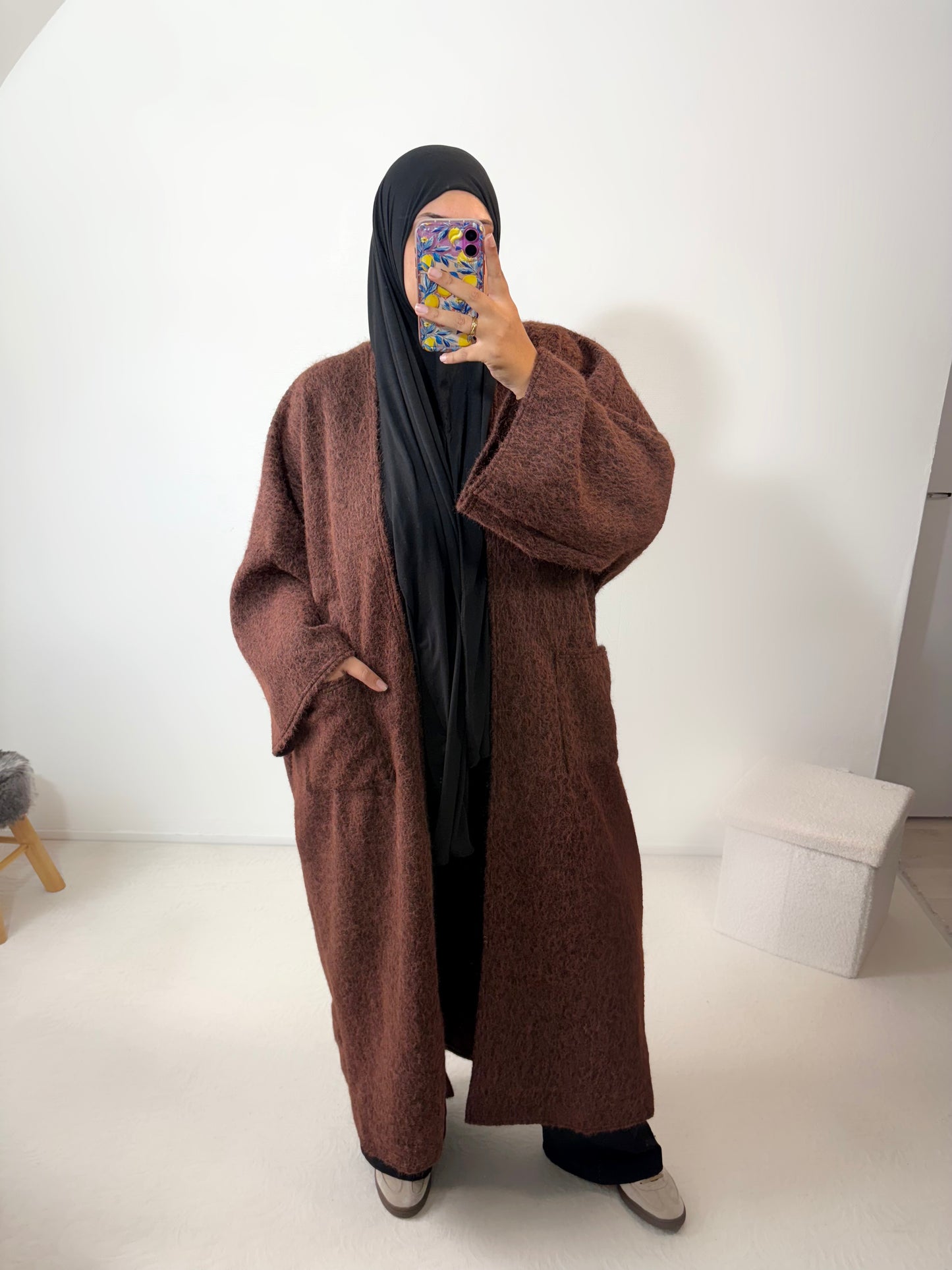 Manteau Kimono bouclé