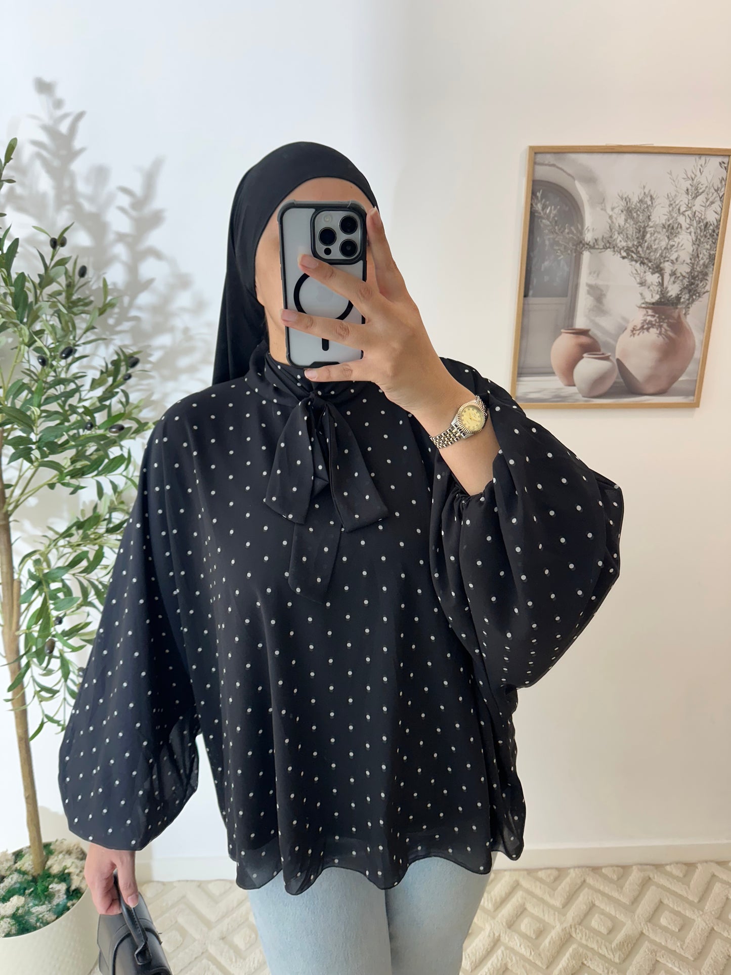 Haut petit pois mousseline