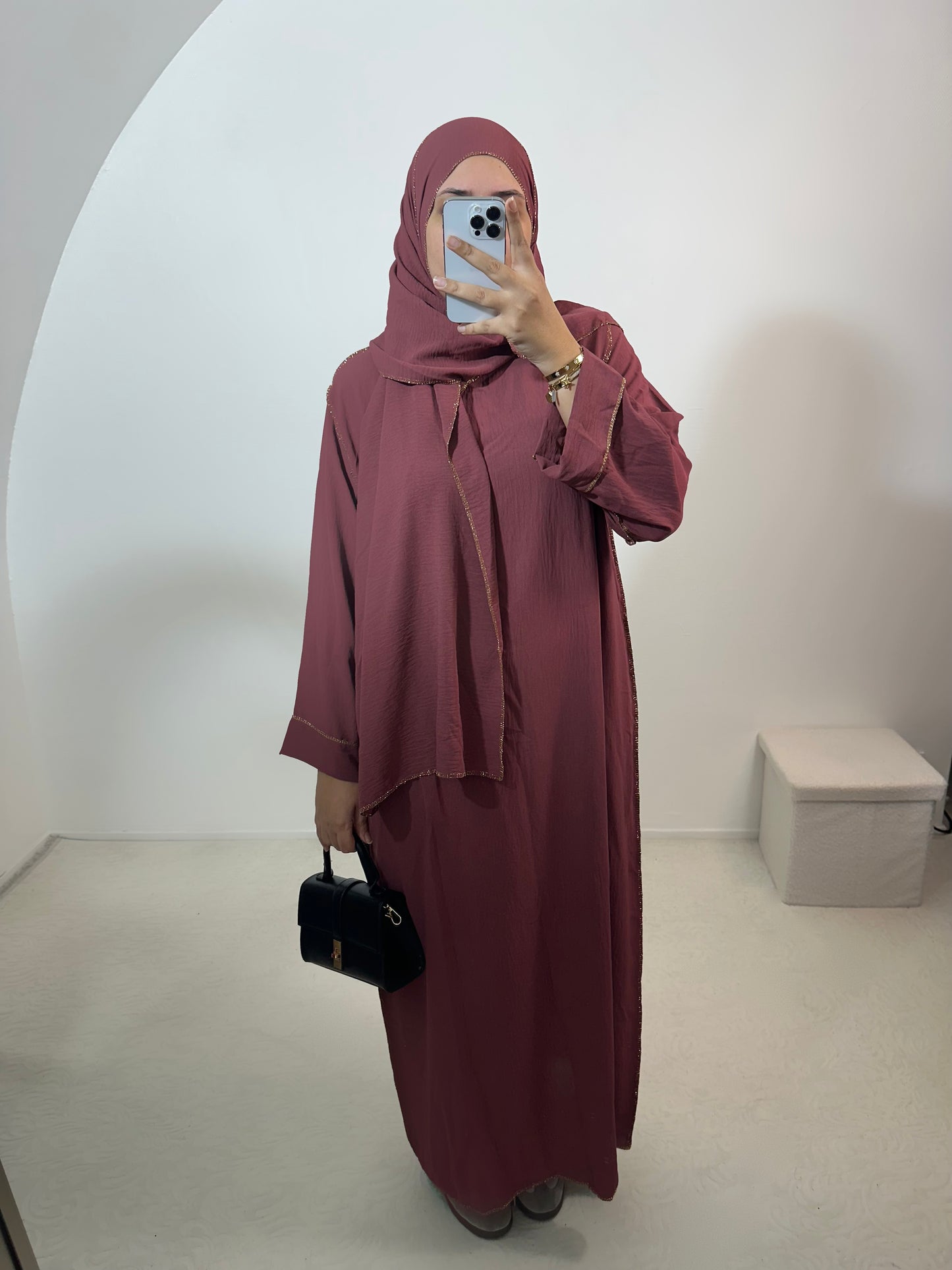 Abaya voile intégré "Sonia" jazz