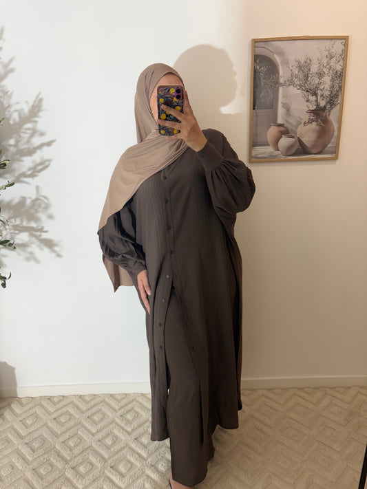 Ensemble Chemise effet lin