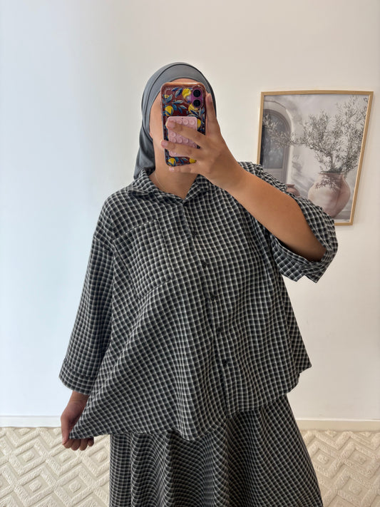 Chemise épaisse petits carreaux