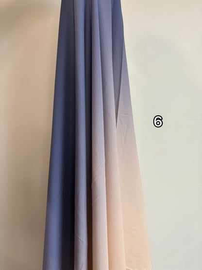 Hijab Jersey plume bicolore