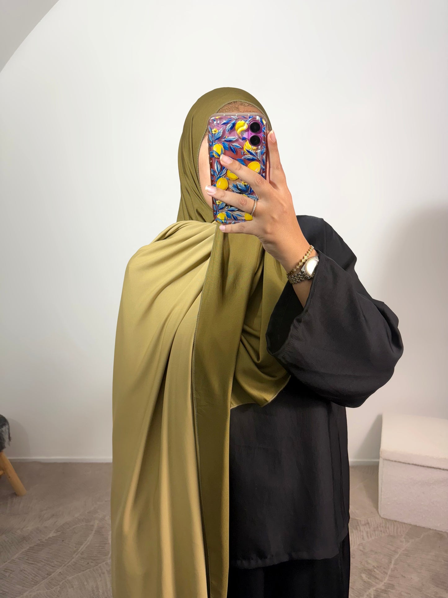 Hijab double face jersey satiné