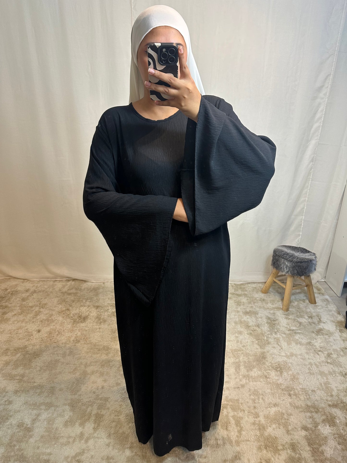 Abaya manches évasées