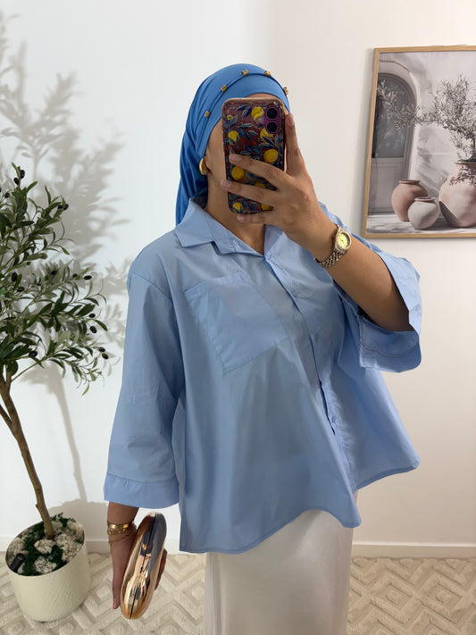 Chemise oversize en popeline