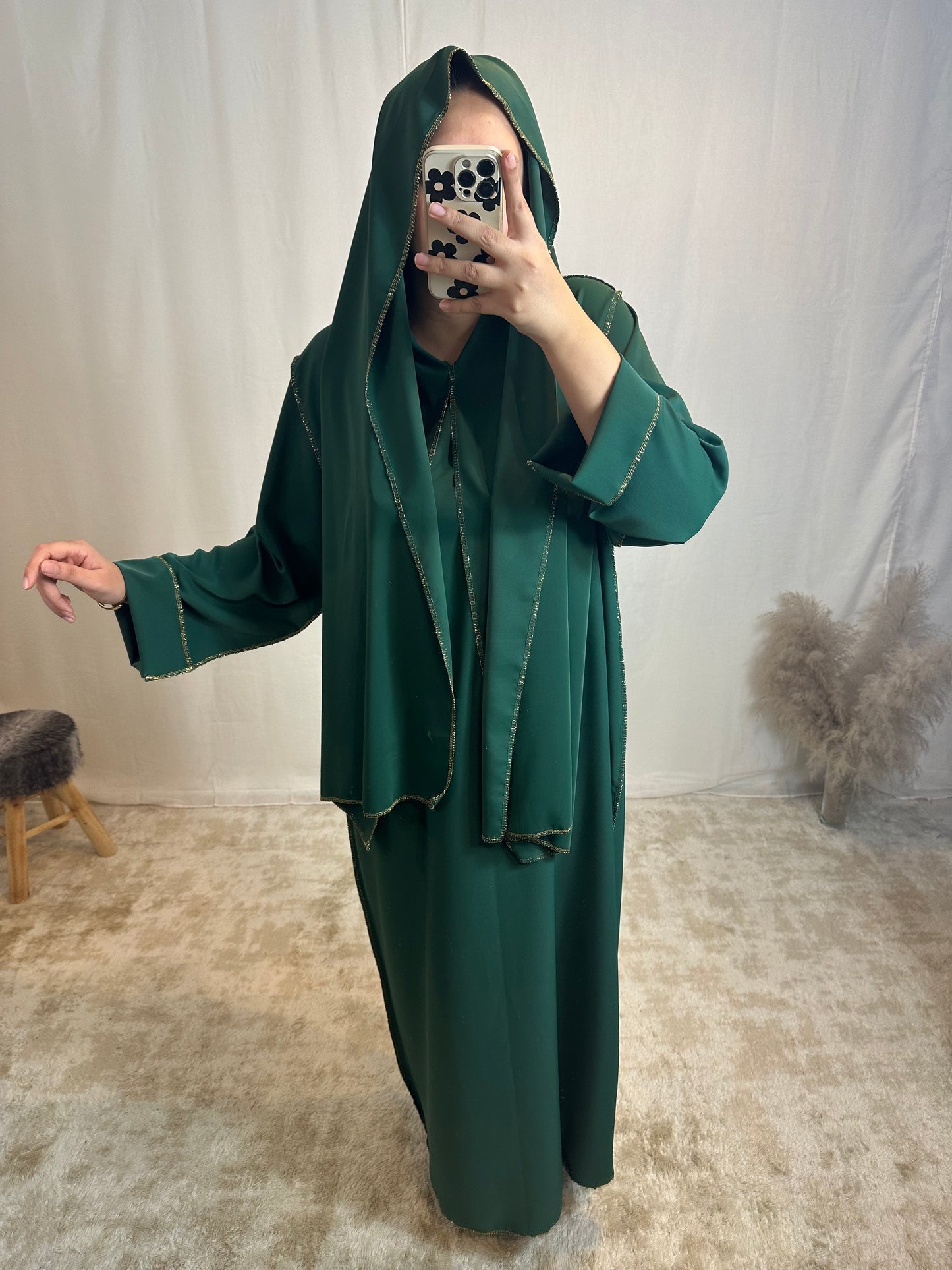 Abaya voile intégré "Sonia" Soie de médine