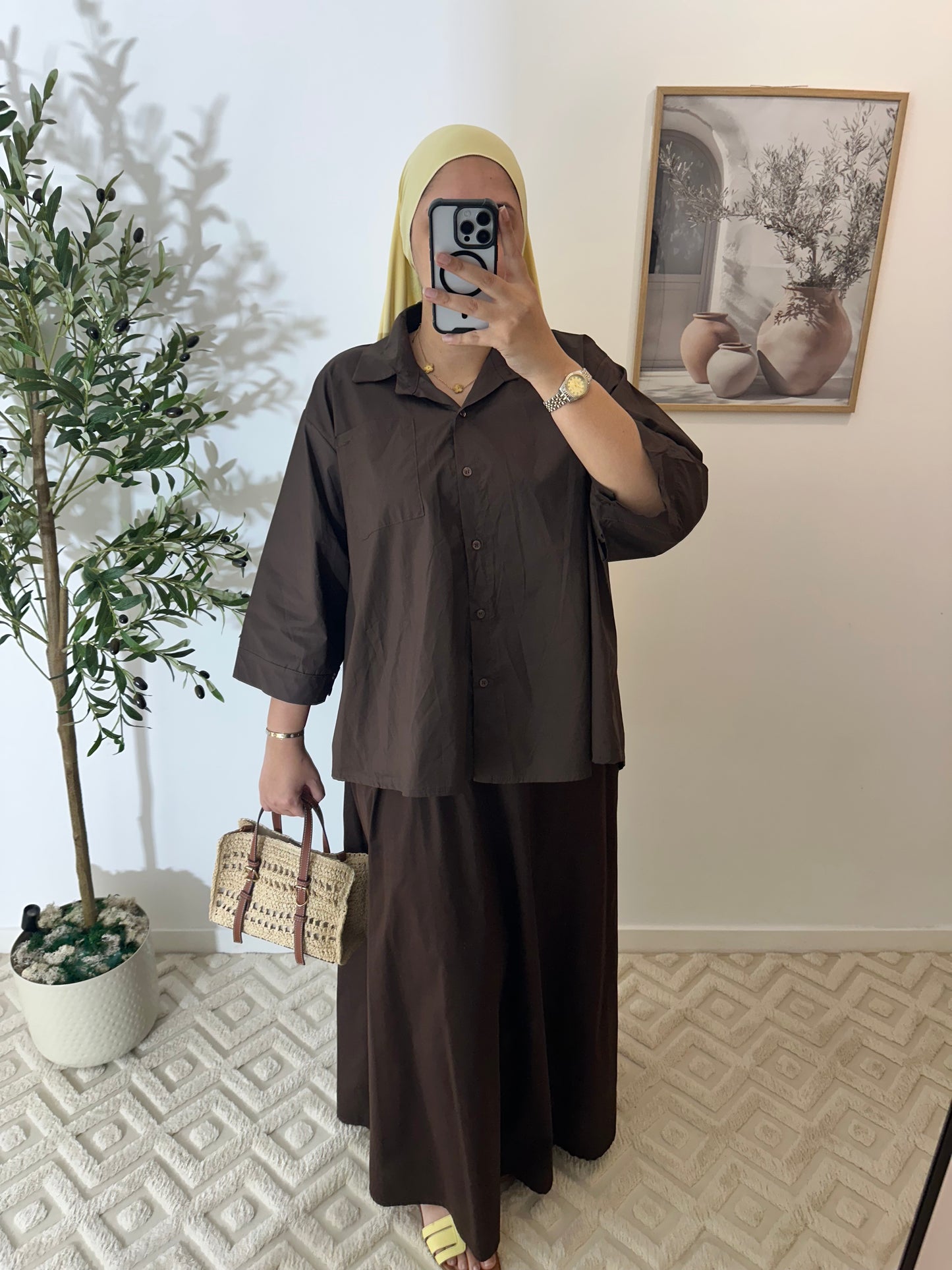 Jupe en popeline de coton