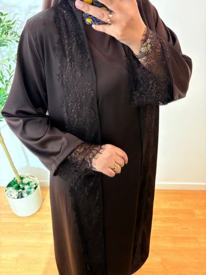 Ensemble sous robe + Kimono dentelle (Qualité premium)