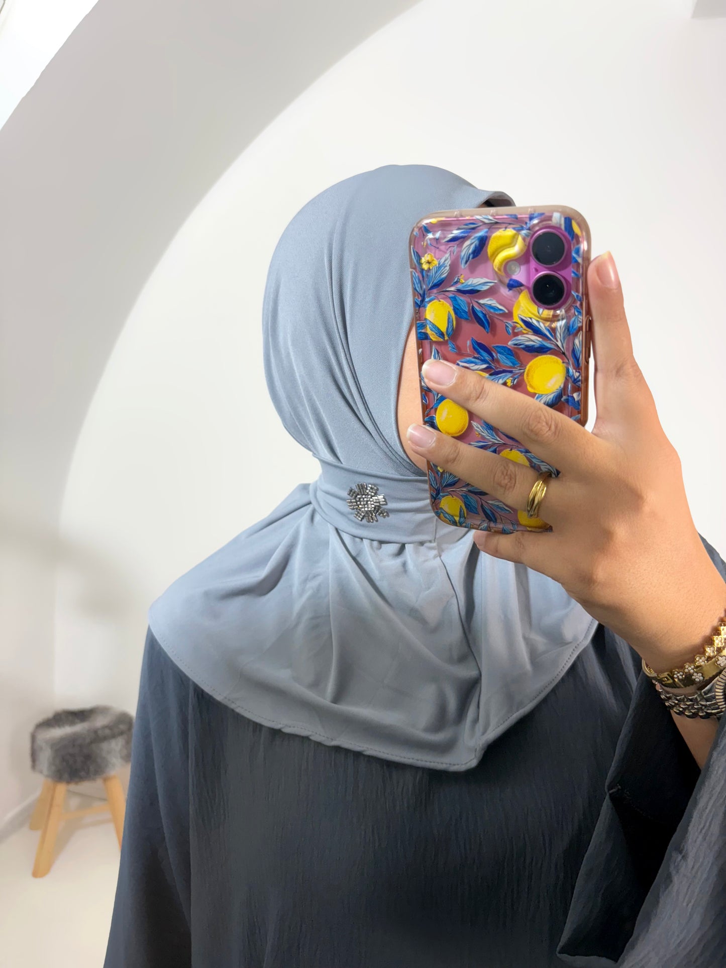 Hijab cagoule avec perles