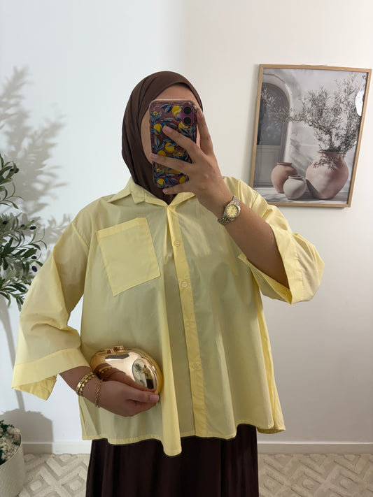 Chemise oversize en popeline