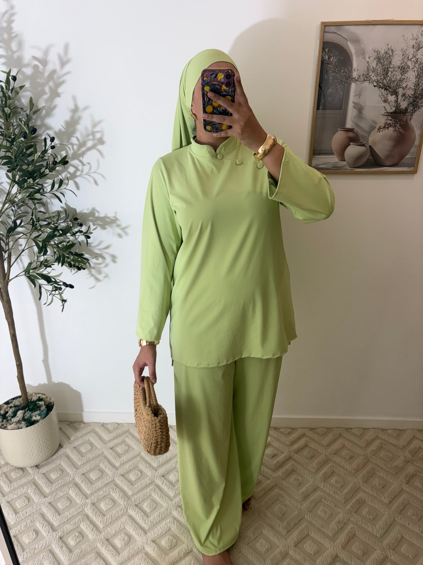 Burkini 3 pièces (Bouton)