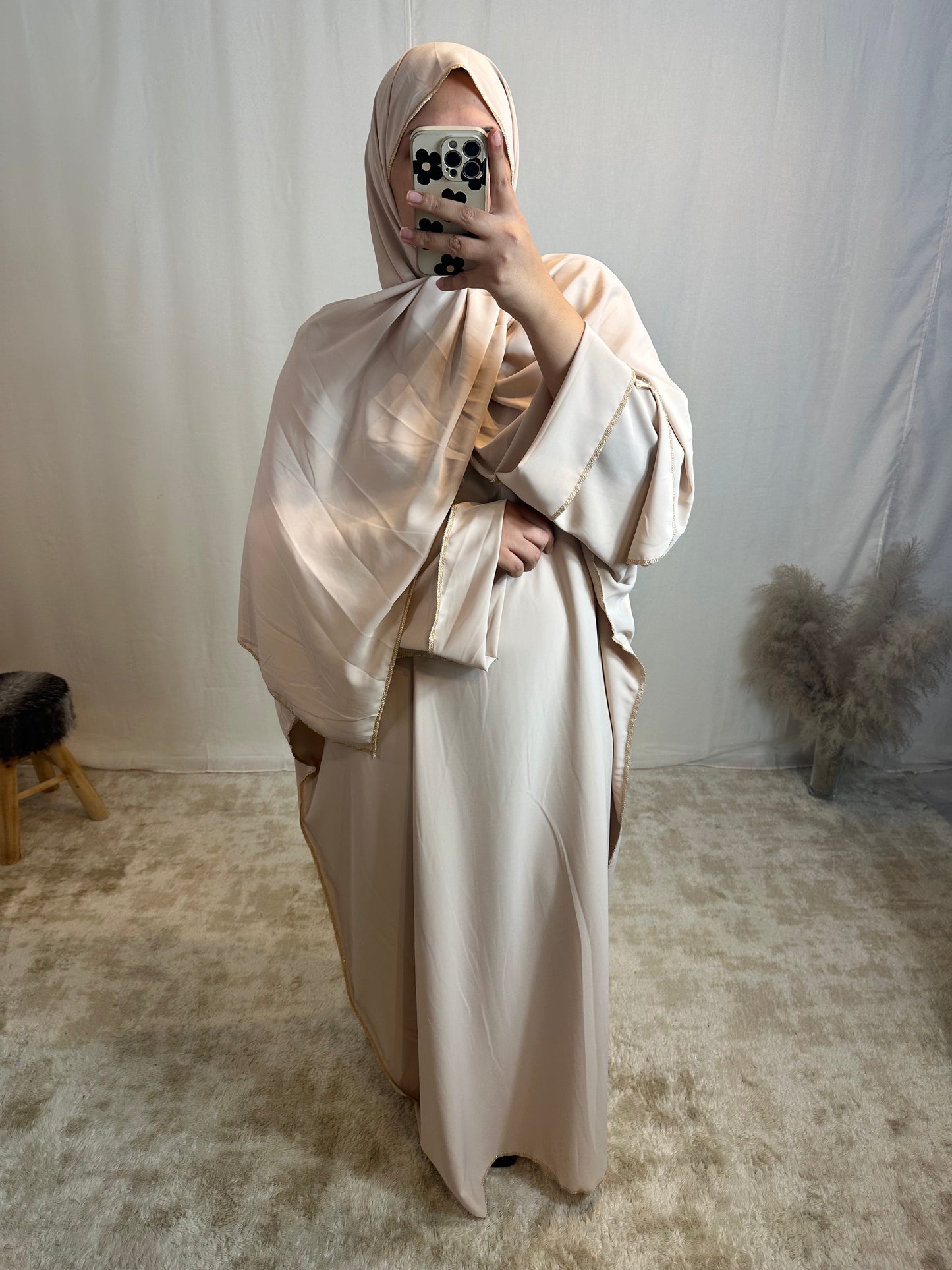 Abaya « Sarah » voile intégré soie de medine