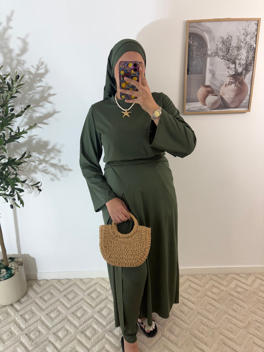 Burkini 4 pièces Pareo long