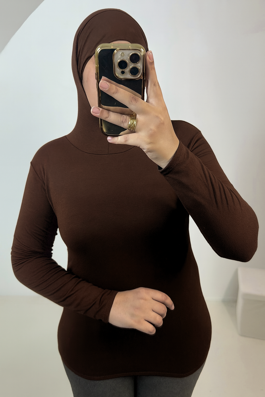 Sous pull avec cagoule intégrée