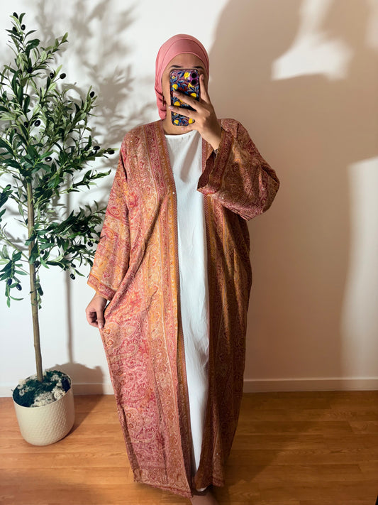 Kimono pashmina avec strass (Stock limité) T56