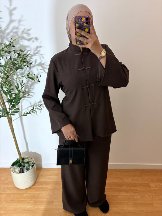 Ensemble japandi effet lin