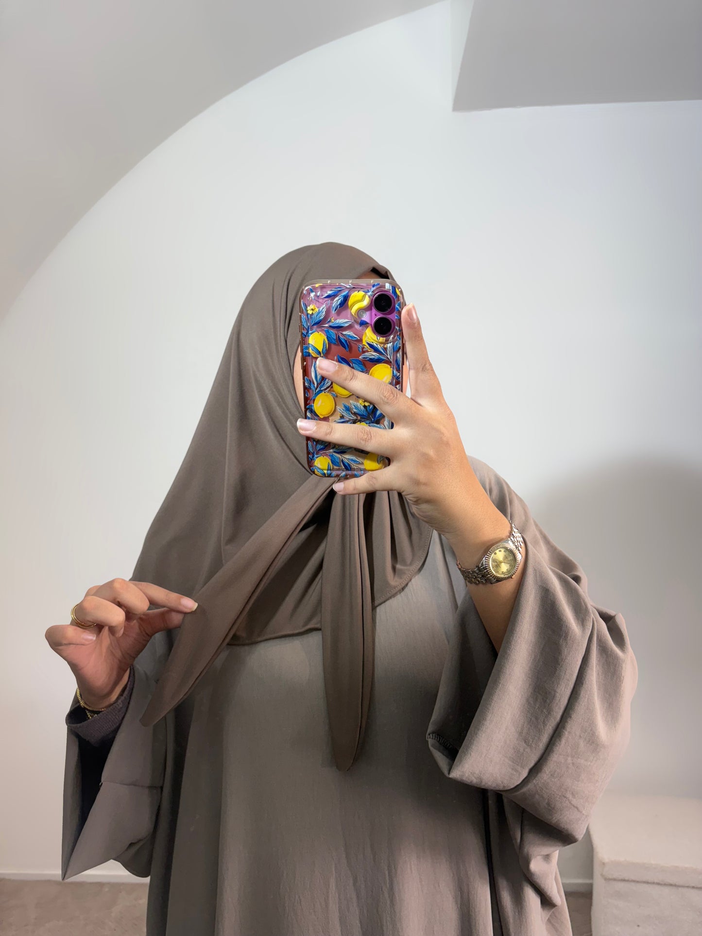 Hijab cagoule à nouer jersey premium de luxe