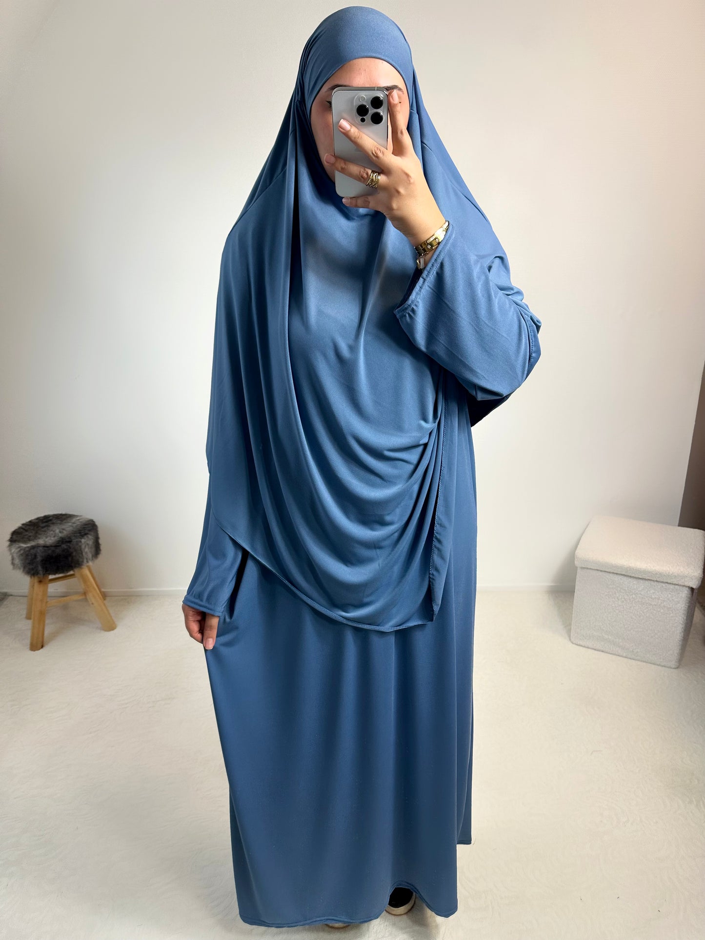 Abaya + Khimar jersey premium