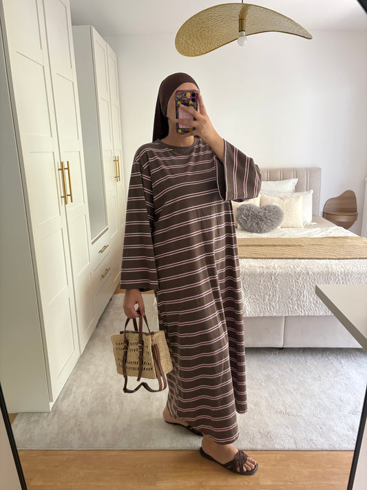 Robe t-shirt Rayée
