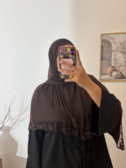 Hijab modal coton dentelle