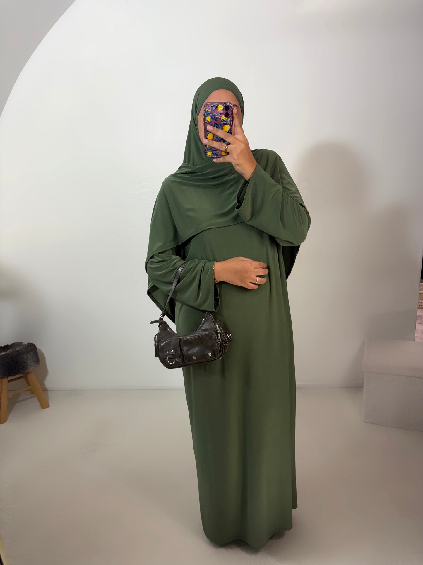 Set en jersey premium de luxe (Abaya + Khimar)