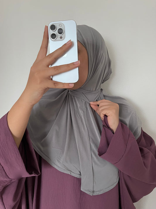 Hijab à enfiler clips