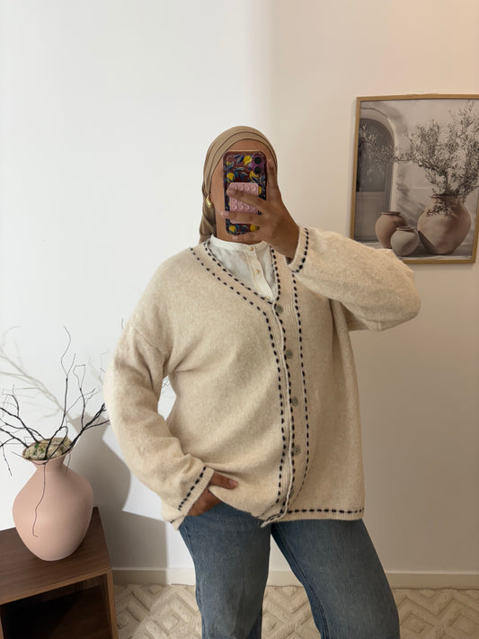 Gilet oversize en laine