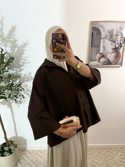 Chemise oversize en popeline