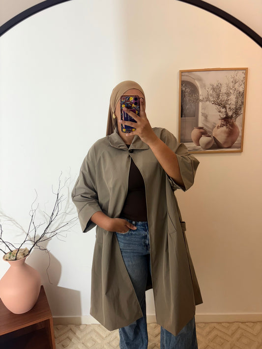 Trench long un bouton