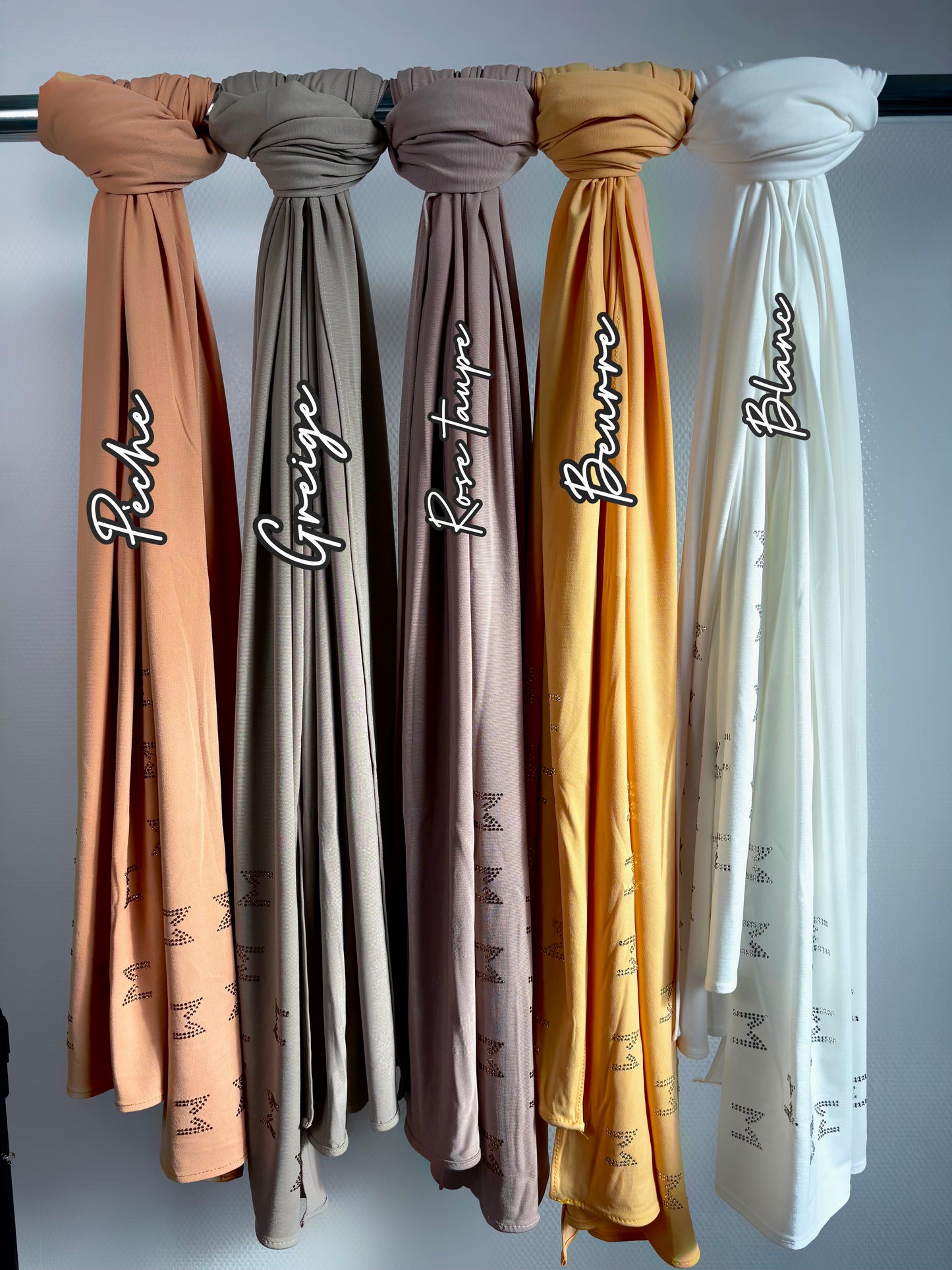 Hijab strass en jersey premium de luxe (dupe M)